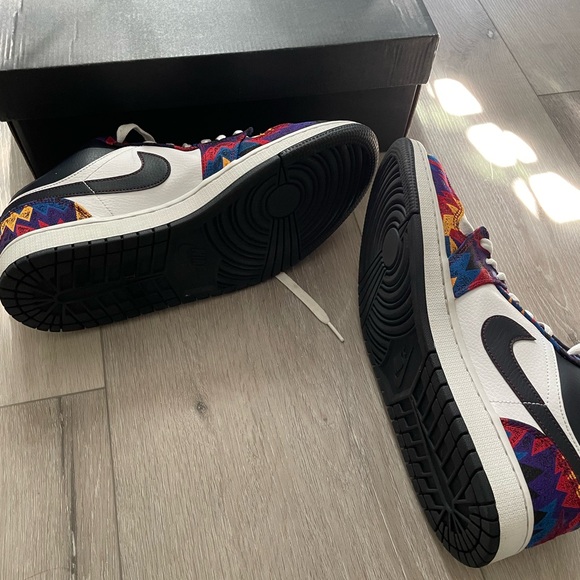 🔥 Nike Air Jordan 1 “Nothing But Net” Low Multicolor Sneakers  - Size 11 Men - Picture 3 of 8